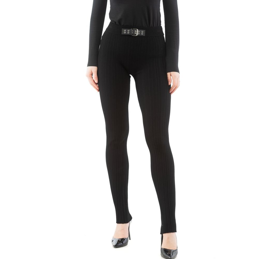 Moschino Black Viscose Skinny Pants